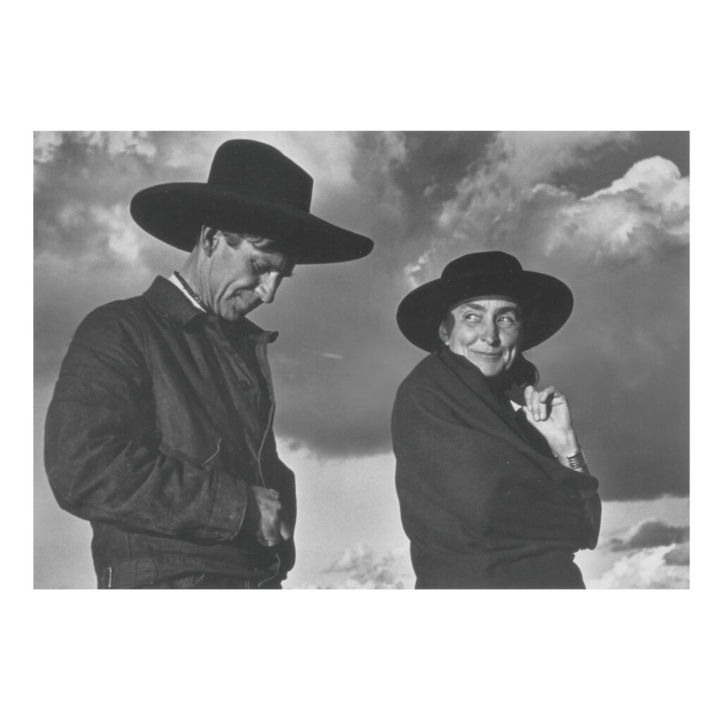 View full screen - View 1 of Lot 66. ANSEL ADAMS | 'GEORGIA O'KEEFFE AND ORVILLE COX, CANYON DE CHELLY NATIONAL MONUMENT, ARIZONA'.