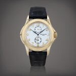 Calatrava Travel Time, reference 5134J-001 Montre bracelet à double fuseau horaire en or jaune avec indication 24 heures | Yellow gold dual time zone wristwatch with 24-hour indication Vers 2003 | Circa 2003