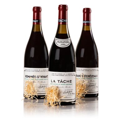 View full screen - View 1 of Lot 644. Assortment Case 1990 Domaine de la Romanée-Conti (3 BT).