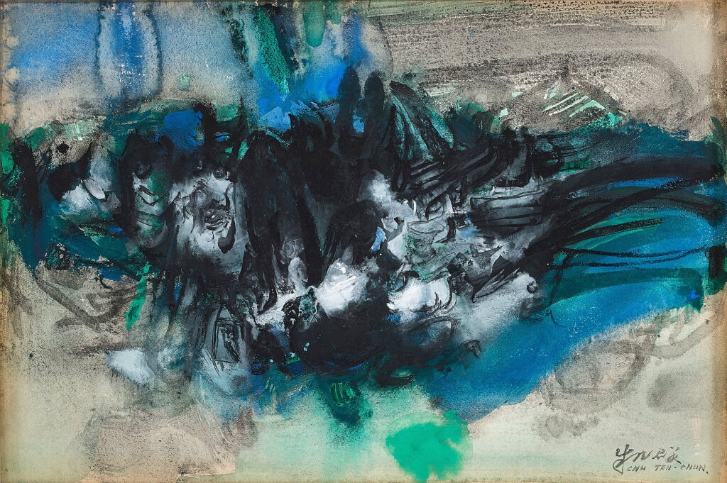 View full screen - View 1 of Lot 727. Chu Teh-Chun 朱德群 | Composition No. 76 第76號構圖.
