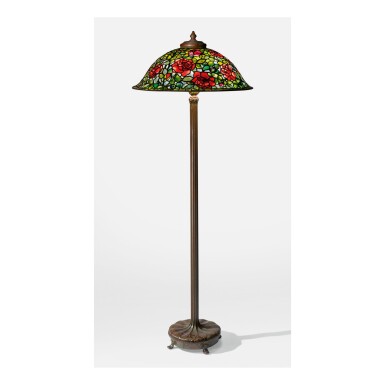 View full screen - View 1 of Lot 17. TIFFANY STUDIOS | "ROSE BUSH" FLOOR LAMP.