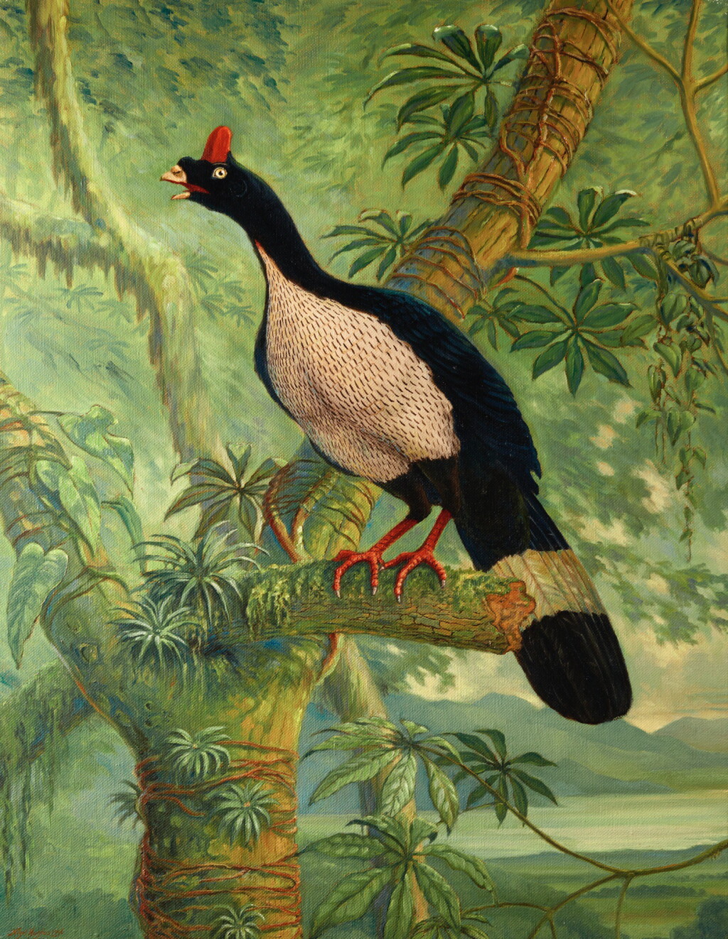 View full screen - View 1 of Lot 20. Hughes | Lord Derby's mountain pheasant, 1996, oil on canvas.