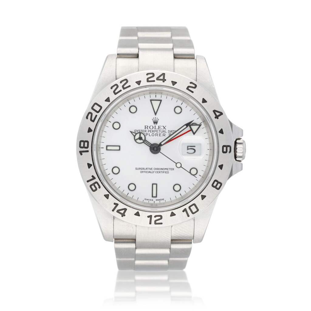 全螢幕檢視 - 查看4Explorer II "Polar" dial, reference 16570T, a stainless steel automatic wristwatch with a 24hr indicator, Circa. 2005的1