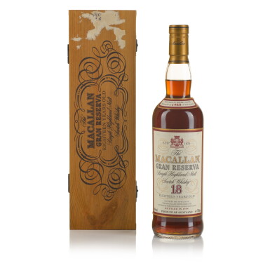 View full screen - View 1 of Lot 221. The Macallan 18 Year Old Gran Reserva 40.0 abv 1980 (1 BT 70cl).