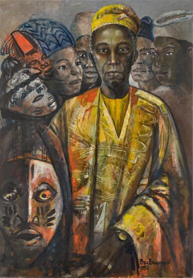 View full screen - View 1 of Lot 28. Man and Masks – A Mirage .