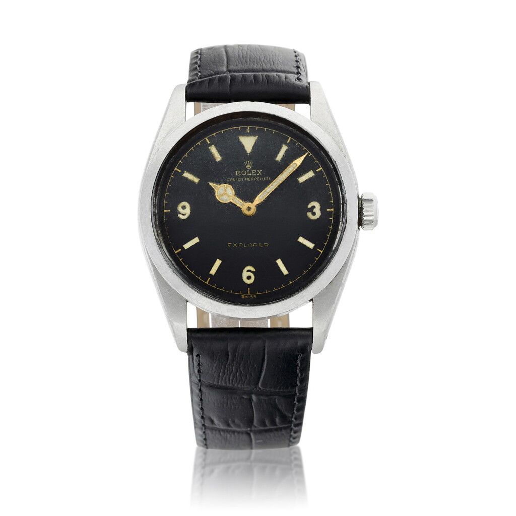 View full screen - View 1 of Lot 8032. Explorer, Reference 6150, A stainless steel wristwatch, Circa 1953 | 勞力士 Explorer 型號6150 精鋼腕錶,約1953年製.