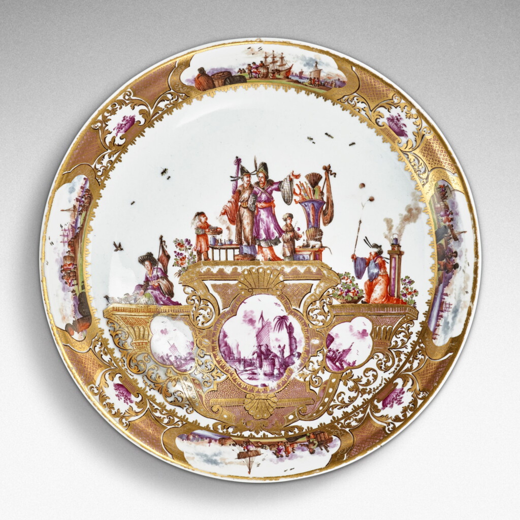 View full screen - View 1 of Lot 74. A Meissen circular dish or stand, Circa 1735.