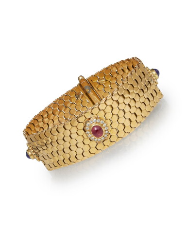 View full screen - View 1 of Lot 1998. Sapphire and Ruby Bracelet | 藍寶石 配 紅寶石 手鏈.