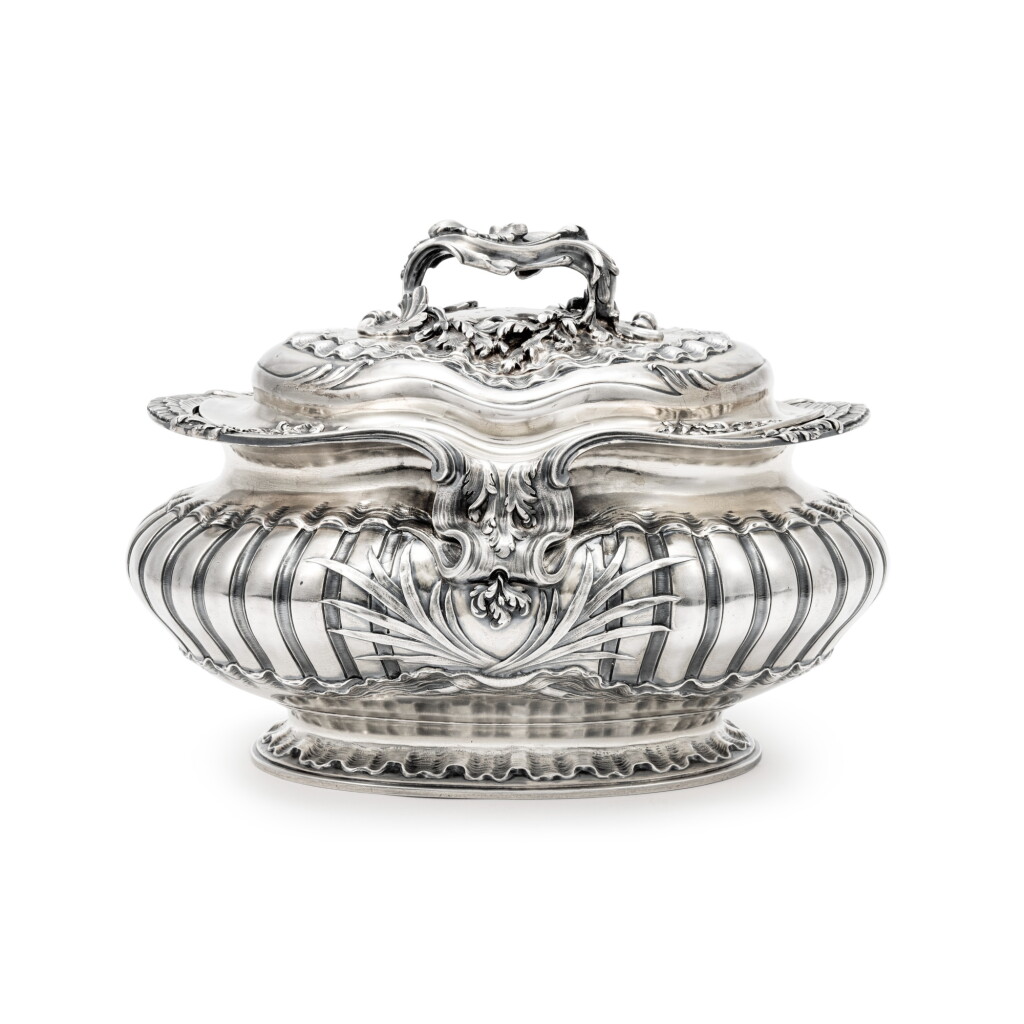 View full screen - View 1 of Lot 215. A French Silver Soup Tureen and Cover, Alphonse Debain, Paris, Circa 1900.