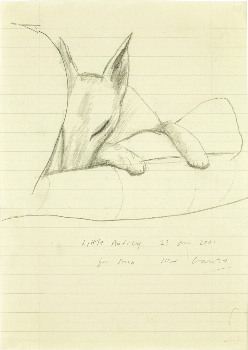 View full screen - View 1 of Lot 644. DAVID HOCKNEY, R.A. | LITTLE AUDREY.