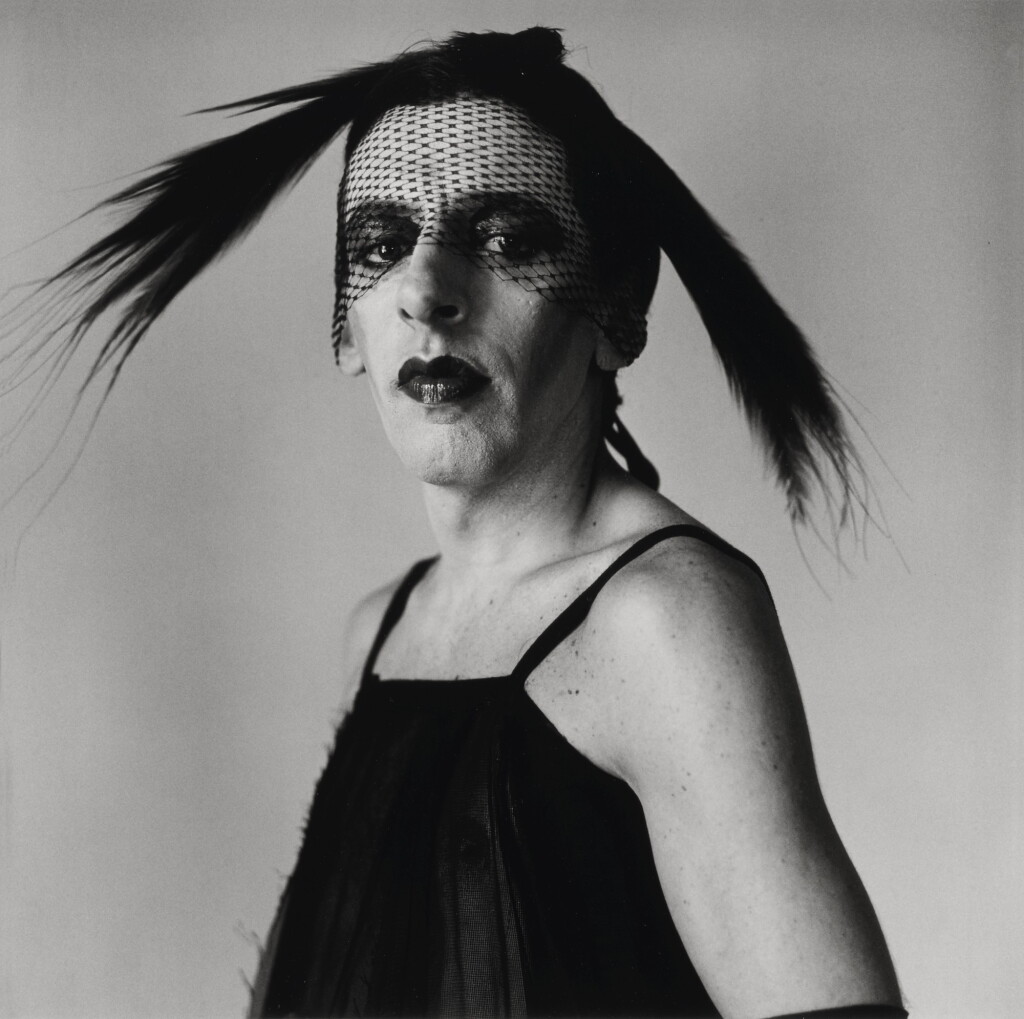View full screen - View 1 of Lot 30. PETER HUJAR | 'JOHN HEYS IN LANA TURNER DRESS (#1)'.