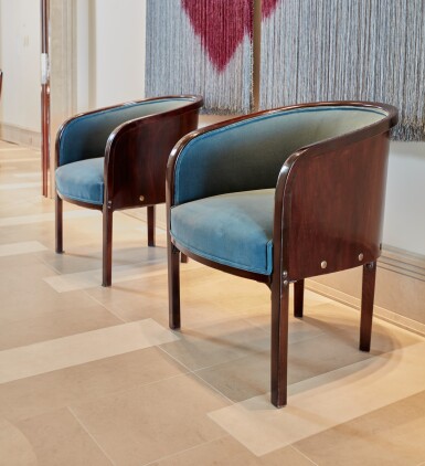 View full screen - View 1 of Lot 453. Pair of Rare Easy Chairs.