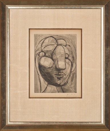 View full screen - View 1 of Lot 115. Tête de femme (B. 250; Ba. 288).