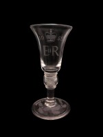 An engraved coin goblet celebrating the Coronation of Queen Elizabeth II, 1953