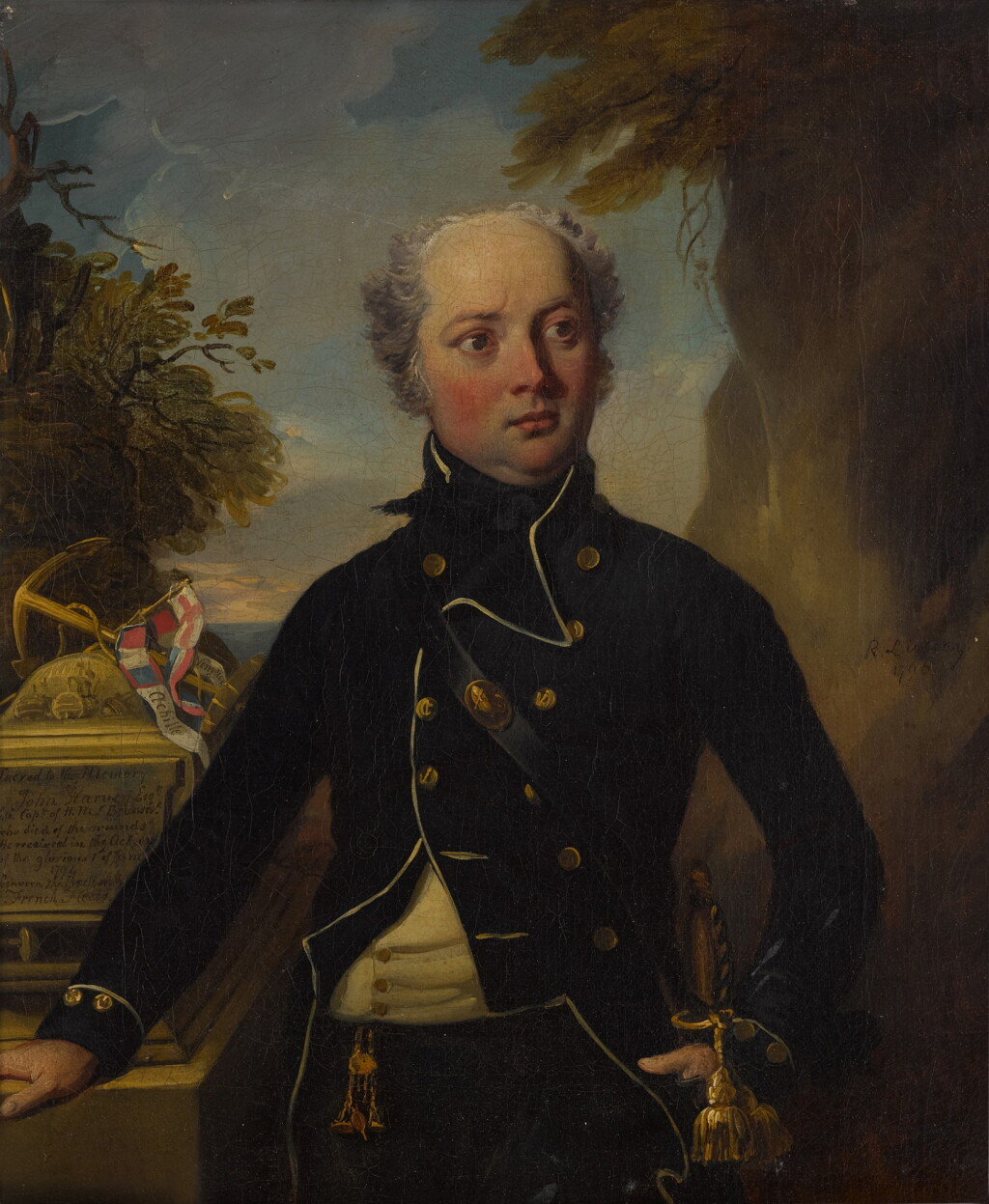 View full screen - View 1 of Lot 165. Portrait of Captain John Harvey (1740-1794), half-length.
