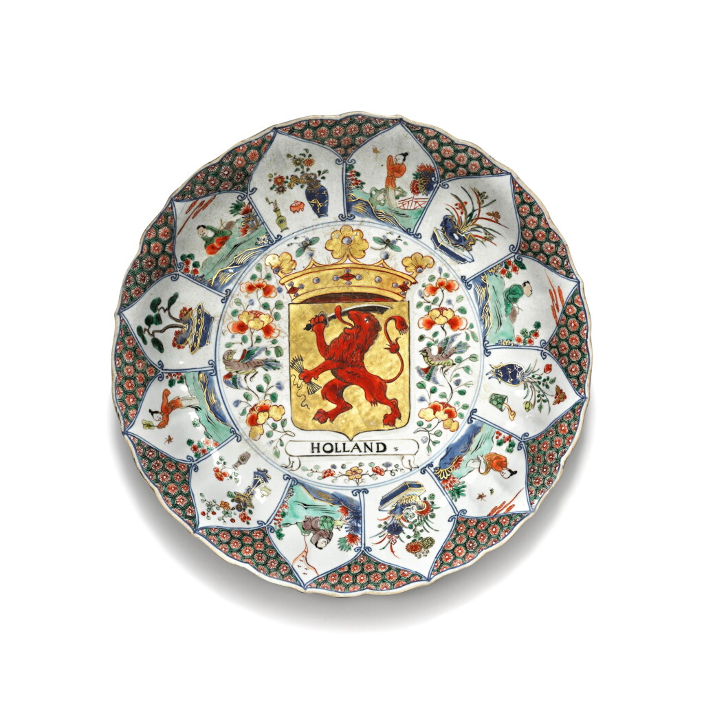 View full screen - View 1 of Lot 230. A Chinese export famille-verte 'Provinces' dish, Qing dynasty, circa 1720.