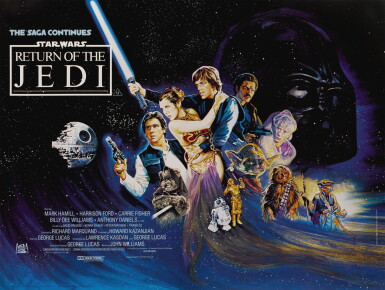 View full screen - View 1 of Lot 80. RETURN OF THE JEDI, BRITISH EWOK STYLE POSTER, JOSH KIRBY, 1983.