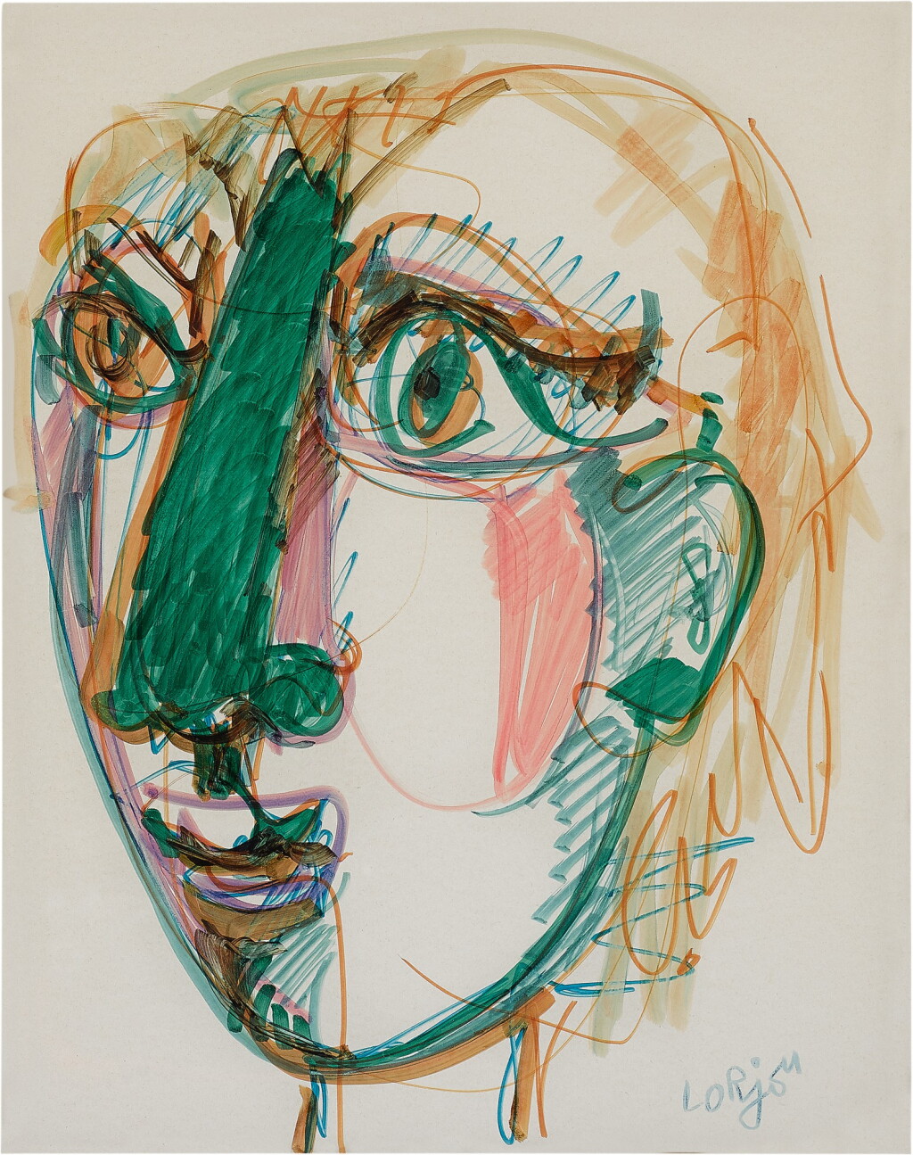 View full screen - View 1 of Lot 190. Portrait d'homme.
