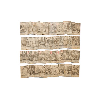 View full screen - View 1 of Lot 64. (Playing cards) — Stock-jobbing cards or the humours of Change Alley.