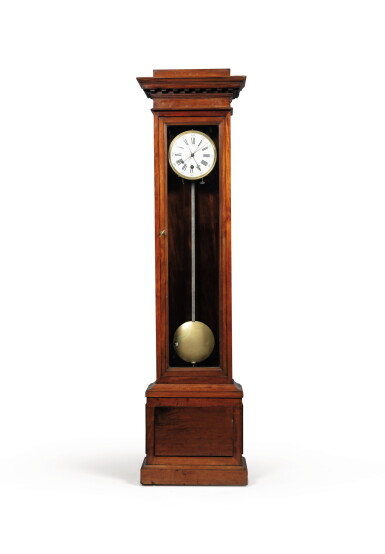 View full screen - View 1 of Lot 137. A LOUIS XVI MAHOGANY REGULATOR | RÉGULATEUR EN ACAJOU D'ÉPOQUE LOUIS XVI.