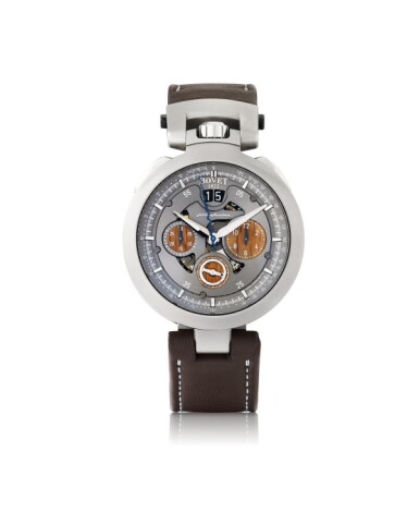 View full screen - View 1 of Lot 81. BOVET | CAMBIANO PININFARINA, REF CHPIN010-06 LIMITED EDITION STAINLESS STEEL CHRONOGRAPH WRISTWATCH WITH DATE AND CONVERTIBLE CASE CIRCA 2013.