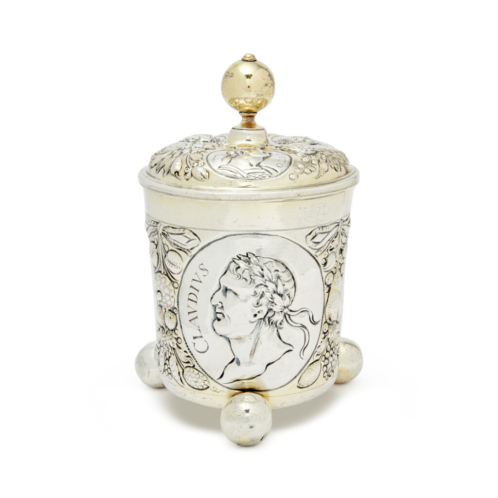 View full screen - View 1 of Lot 37. A German Parcel-Gilt Silver Beaker and Cover, Augsburg, Circa 1679-83.