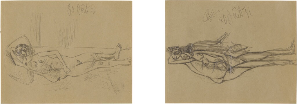 View full screen - View 1 of Lot 29. Dessin a la mine de plomb (A Pair).
