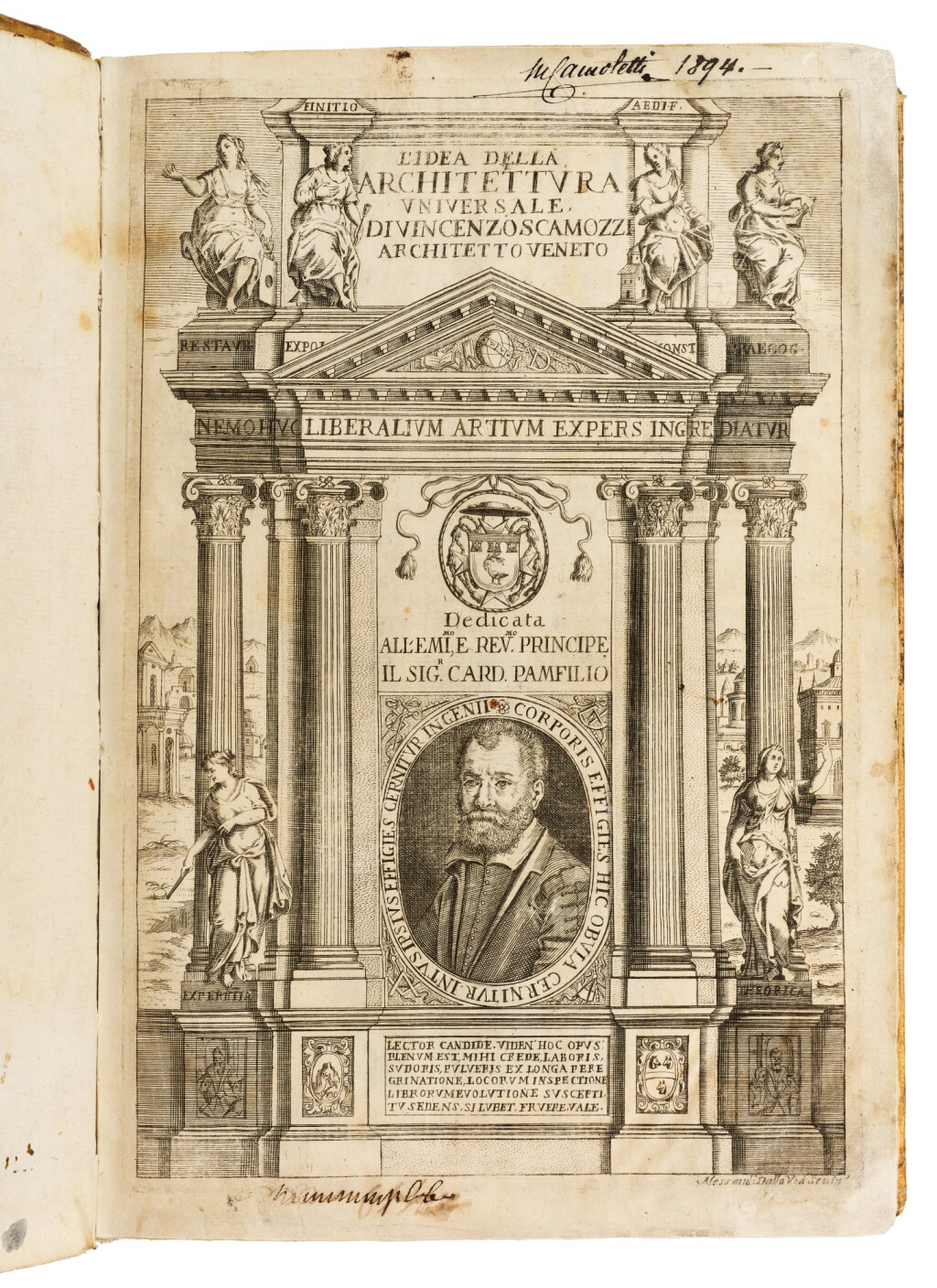 View full screen - View 1 of Lot 213. Scamozzi, Dell'Idea della architettura universale, Piazzola, 1687, contemporary vellum.