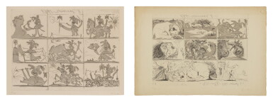 View full screen - View 1 of Lot 71. Sueño y mentira de Franco (B. 297-298; Ba. 615-616; C. Bks 28).