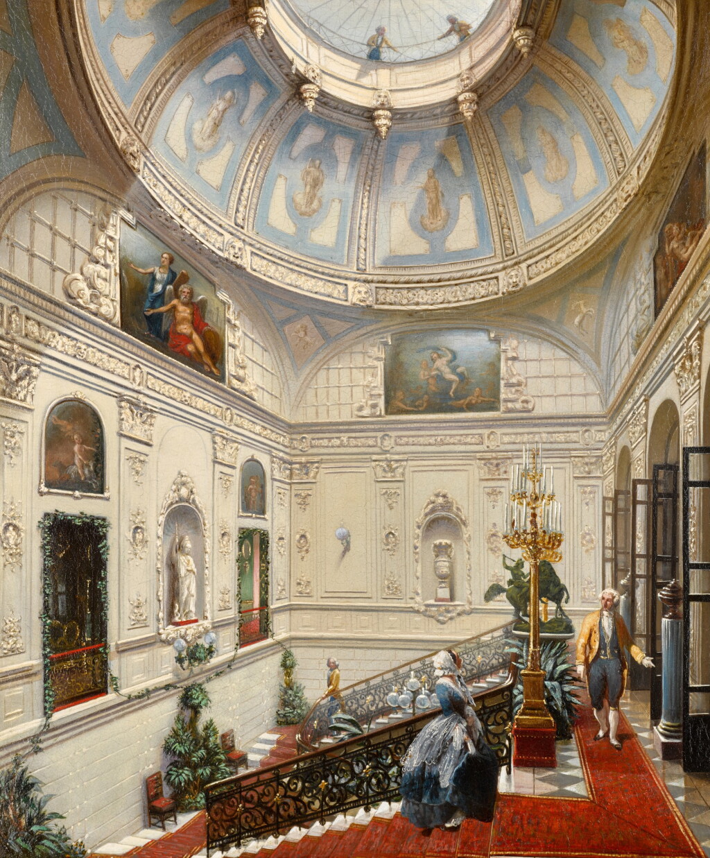 View full screen - View 1 of Lot 10. The Grand Staircase at the Lazarev Mansion in St Petersburg.