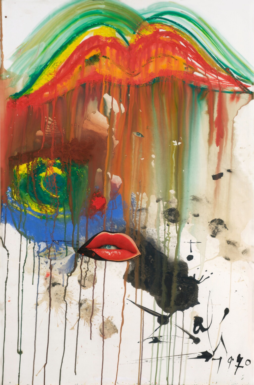 View full screen - View 1 of Lot 237. Oeil erotico-sensuel et bouche dalinienne.