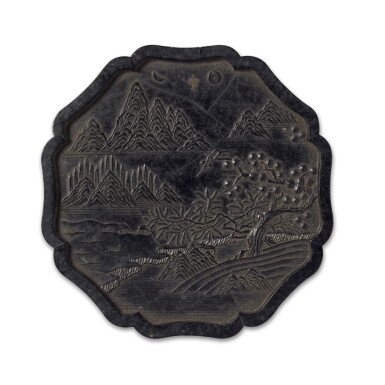 View full screen - View 1 of Lot 419. An inscribed ‘Tian Bao Jiu Ru’ ink cake, Qing dynasty .