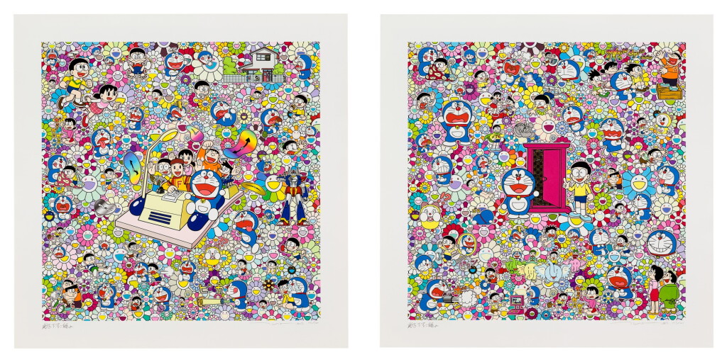 View full screen - View 1 of Lot 93. i. On an Endless Journey on a Time Machine with the Author Fujiko F. Fujio!/ ii. Many Things Await Beyond Anywhere Door - Dokodemo Door (Two Works) | I. 與藤子·F·不二雄在時光穿梭機上的無盡旅程!/ II. 任意門後無數事物在等著你(兩幅作品).