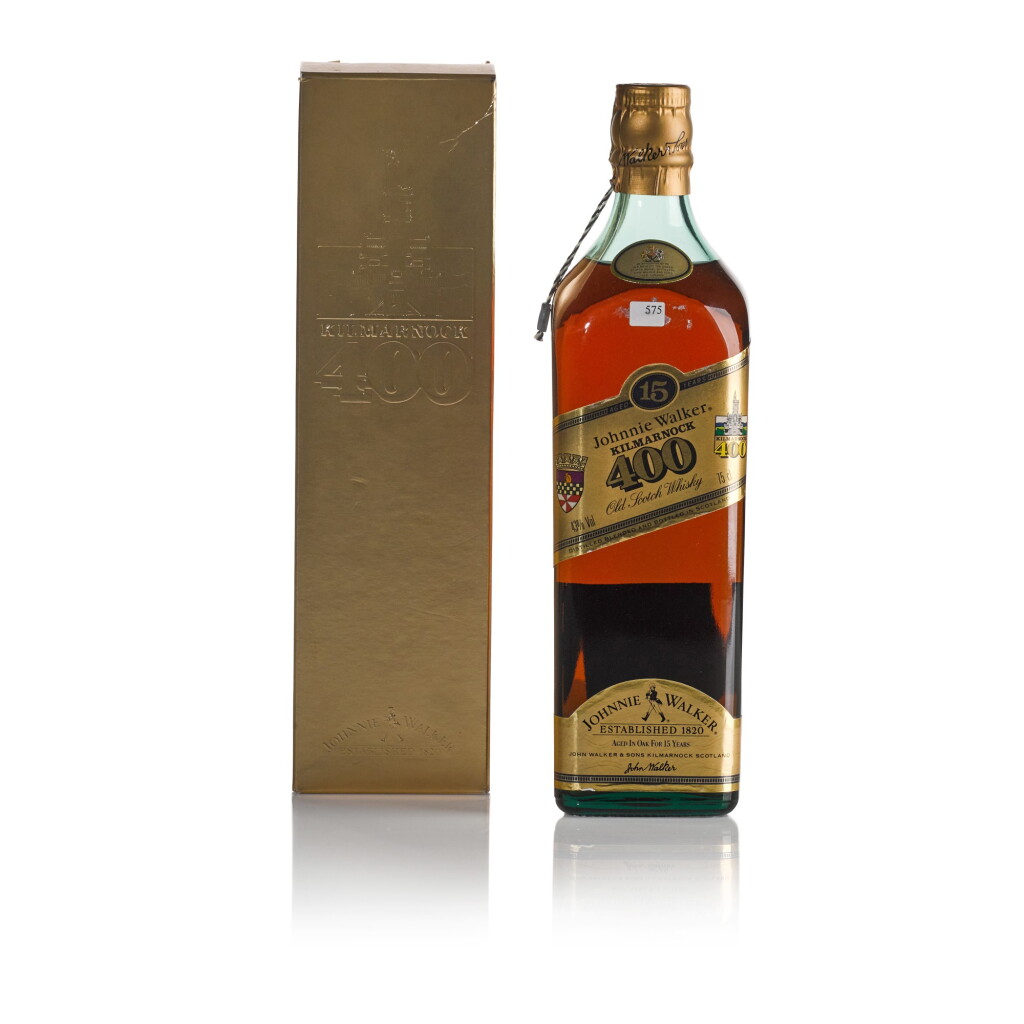 View full screen - View 1 of Lot 511. Johnnie Walker Kilmarnock 400 15 Year Old 43.0 abv NV (1 BT75).