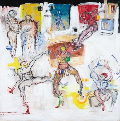 View full screen - View 1 of Lot 32. DOMINIQUE ZINKPÈ | DANSE DE MINUIT .