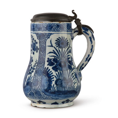 View full screen - View 1 of Lot 546. A DUTCH DELFT BLUE AND WHITE JUG, CIRCA 1720.