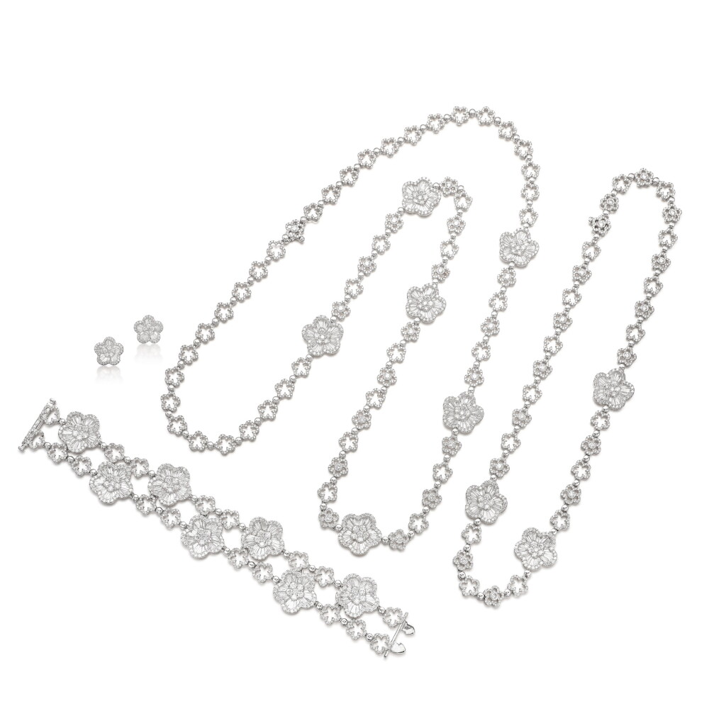 View full screen - View 1 of Lot 1674. GROUP OF DIAMOND JEWELLERY | 鑽石 珠寶一組.