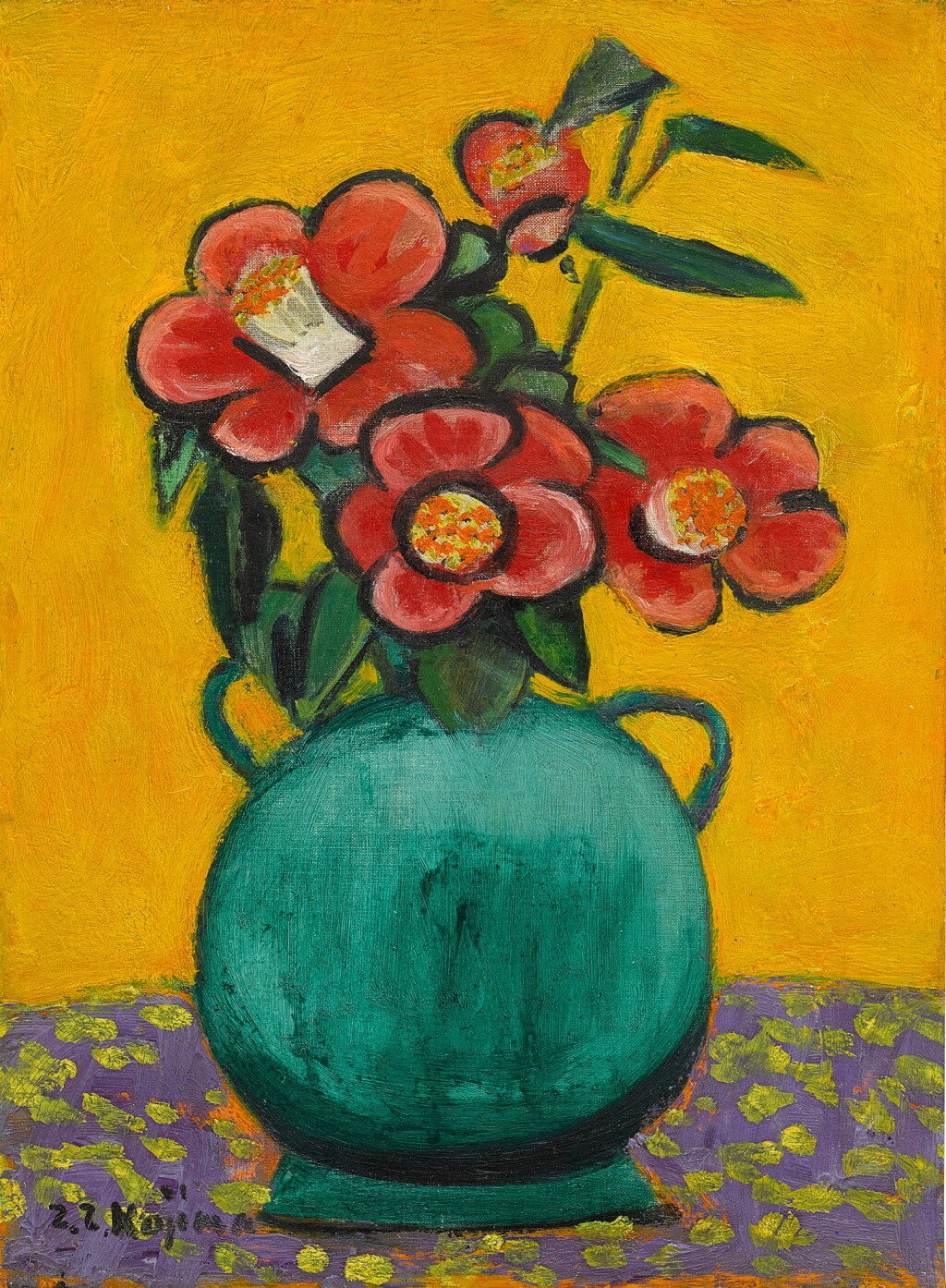 View full screen - View 1 of Lot 111. Zenzaburo Kojima 児島善三郎 | Camellias 山茶花.