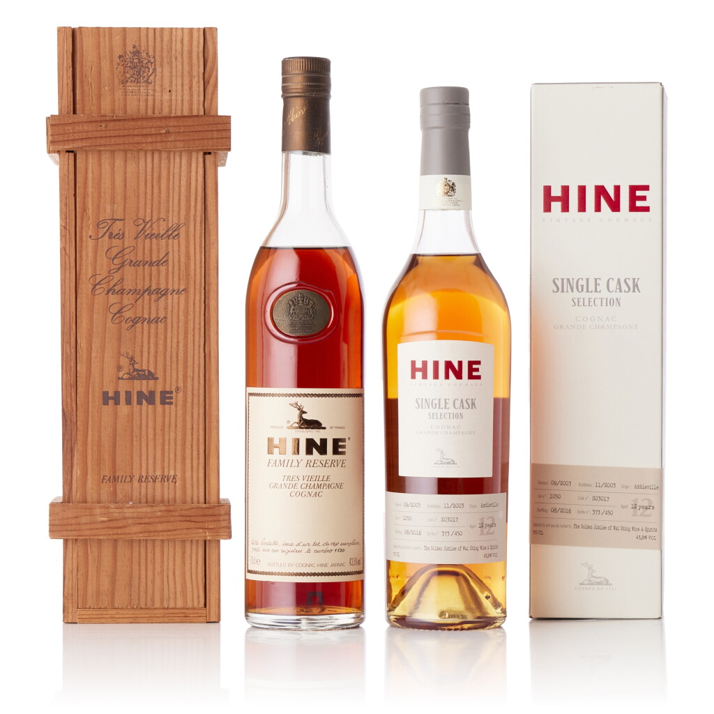 View full screen - View 1 of Lot 6645. Hine Family Reserve & Single Cask Mixed Lot (2 BT70).