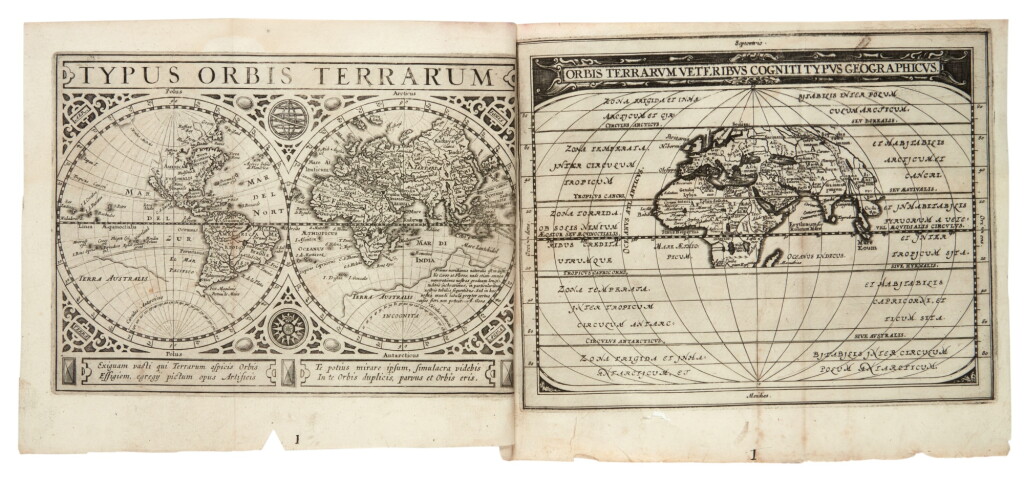 View full screen - View 1 of Lot 95. Clüver, Introductionis in universam geographicam, Amsterdam, 1661, modern half calf.