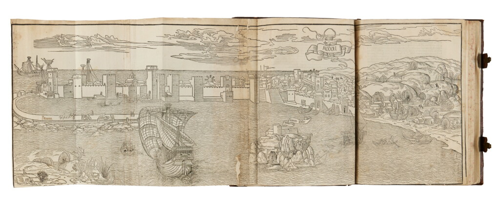 View full screen - View 1 of Lot 3. Breydenbach, Bernhard von | A very good copy of the exceptionally rare first German-language edition of the first illustrated travel book.