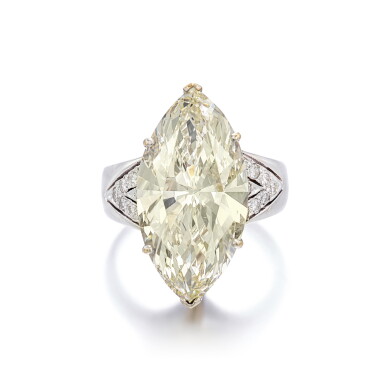 View full screen - View 1 of Lot 1644. Diamond Ring | 10.01克拉 欖尖形 N色 鑽石 戒指.