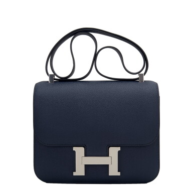 View full screen - View 1 of Lot 22. Hermès Indigo Epsom Constance 24cm PHW.