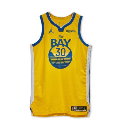 View full screen - View 1 of Lot 26. Stephen Curry 2021 Golden State Warriors Game Worn & Signed Jersey.