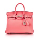 Rose Azalee Swift Birkin 25 Palladium Hardware, 2018 | 愛馬仕 Rose Azalee 粉紅色 Swift 小牛皮25公分柏金包,配鍍鈀金屬件,2018年