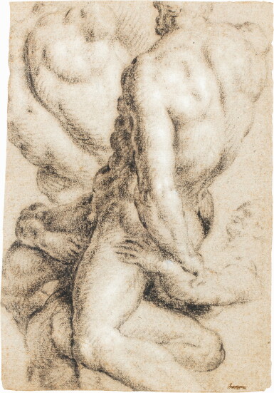 View full screen - View 1 of Lot 667. Figure studies, After Michelangelo's Samson and the Philistines .