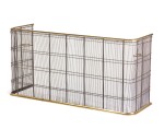 A BRASS AND WIRE MESH NURSERY FENDER BY JAMB, MODERN COPY AFTER A REGENCY MODEL