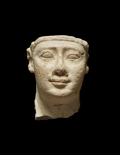 View full screen - View 1 of Lot 128. An Egyptian Stucco Sculptor’s Model Head, early Ptolemaic Period, circa 305-200 B.C..