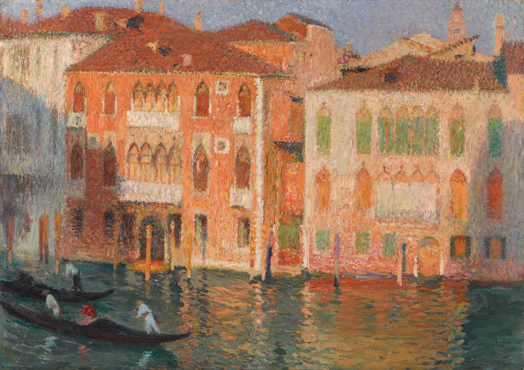 View full screen - View 1 of Lot 137. Venise, palais et gondoliers sur le Grand Canal.