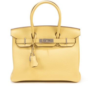 View full screen - View 1 of Lot 656. Jaune Poussin Togo Birkin 30 Palladium Hardware, 2023.
